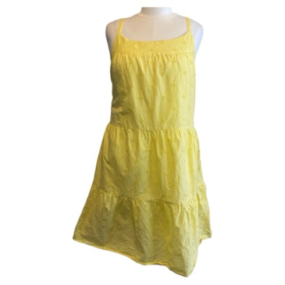 BEACH LUNCH LOUNGE Mini YELLOW SPAGHETTI STRAP PULLOVER DRESS SZ XL